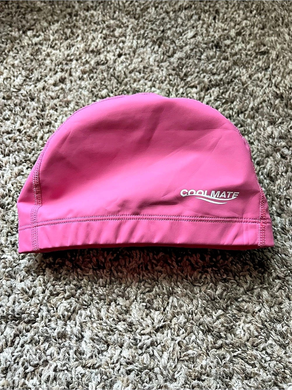 Coolmate Fabric Swim Cap Pink Athletic Swim Cap